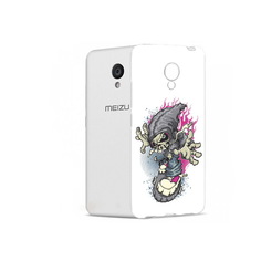 Чехол MyPads Tocco для Meizu M5 нарисованный скелет на скейт борде (PT62224.82.512)