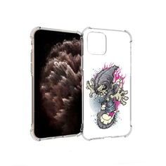 Чехол MyPads Tocco для Apple iPhone 11 Pro нарисованный скелет на скейт борде