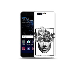 Чехол MyPads Tocco для Huawei P10 Plus черно белая ваза в абстракции (PT60941.40.678)