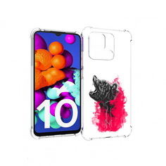 Чехол MyPads Tocco для Xiaomi Redmi 10C медведь в дымке