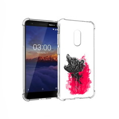 Чехол MyPads Tocco для Nokia 3.1 медведь в дымке (PT114125.119.463)