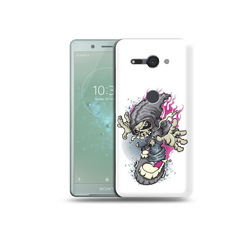 Чехол MyPads Tocco для Sony Xperia XZ2 Compact нарисованный скелет на скейт борде