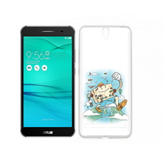 Чехол MyPads Tocco для Asus ZenFone Go (ZB690KG) Счастливый чемодан