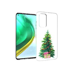 Чехол MyPads Tocco для Xiaomi Mi 10T Pro Елка новогодняя с подарками акварель