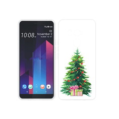 Чехол MyPads Tocco для HTC U11 EYEs Елка новогодняя с подарками акварель