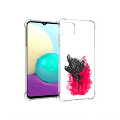 Чехол MyPads Tocco для Samsung Galaxy A22 медведь в дымке