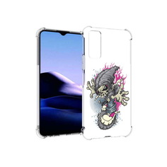 Чехол MyPads Tocco для Vivo Y20 нарисованный скелет на скейт борде (PT154038.379.512)