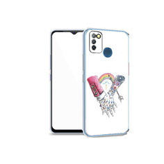 Чехол MyPads Tocco для Infinix Hot 10 Lite абстракция руки в татуировках