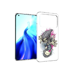 Чехол MyPads Tocco для Xiaomi Mi 11 Ultra нарисованный скелет на скейт борде