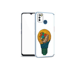 Чехол MyPads Tocco для Infinix Hot 10 Lite кит в лампочке с парусами