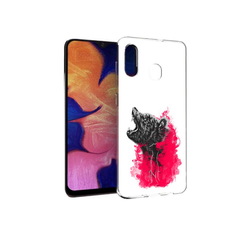 Чехол MyPads Tocco для Samsung Galaxy A30 медведь в дымке (PT126700.499.463)