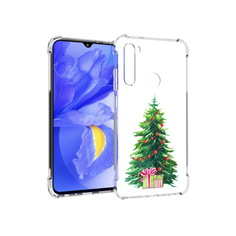 Чехол MyPads Tocco для Xiaomi Redmi Note 8T Елка новогодняя с подарками акварель