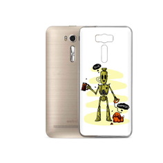 Чехол MyPads Tocco для Asus ZenFone 2 Laser (ZE500KL) прикольный робот