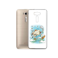 Чехол MyPads Tocco для Asus ZenFone 2 Laser (ZE500KL) Счастливый чемодан