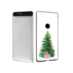 Чехол MyPads Tocco для Huawei Nexus 6P Елка новогодняя с подарками акварель
