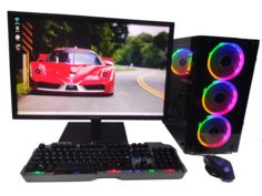 Настольный компьютер Компьютерс i7/RX-570/16GB/SSD-500/Монитор 24 Black (КК153)