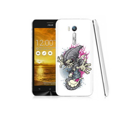 Чехол MyPads Tocco для Asus ZenFone Go (ZB551KL) нарисованный скелет на скейт борде