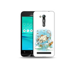 Чехол MyPads Tocco для Asus ZenFone Go (ZB452KG) Счастливый чемодан