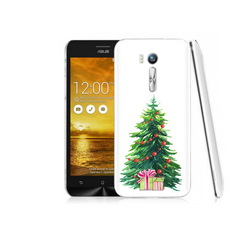 Чехол MyPads Tocco для Asus ZenFone Go (ZB551KL) Елка новогодняя с подарками акварель