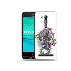Чехол MyPads Tocco для Asus ZenFone Go (ZB452KG) нарисованный скелет на скейт борде