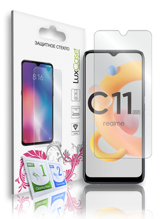 Защитное 2D стекло LuxCase без рамки на Realme C11 2021, C30, 83324