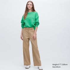 Брюки женские UNIQLO 456114COL32 бежевые 25 (доставка из-за рубежа)