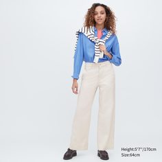 Брюки женские UNIQLO 456114COL01 белые 27 (доставка из-за рубежа)