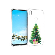 Чехол MyPads Tocco для Huawei P Smart Z Елка новогодняя с подарками акварель