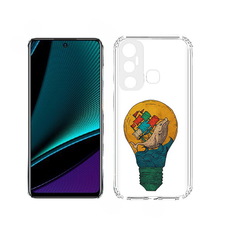 Чехол MyPads кит в лампочке с парусами для Infinix Hot 11