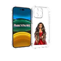Чехол MyPads девушка-в-вечернем-платье женский для iPhone 14 Pro Max