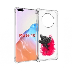 Чехол MyPads Tocco для Huawei Mate 40 медведь в дымке