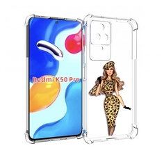 Чехол MyPads леопардовое платье женский для Xiaomi Redmi K50 / K50 Pro