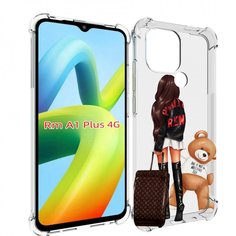 Чехол MyPads девушка-с-модным-чемоданом женский для Xiaomi Redmi A1 Plus +