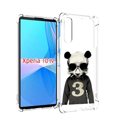 Чехол MyPads Панда-в-костюме для Sony Xperia 10 IV (10-4)