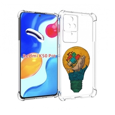 Чехол MyPads кит в лампочке с парусами для Xiaomi Redmi K50 / K50 Pro