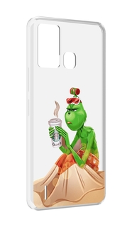 Чехол MyPads Гринч-в-платье для ITEL S16 / ITEL Vision 1 Pro