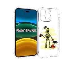 Чехол MyPads прикольный робот для iPhone 14 Pro Max