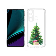Чехол MyPads Елка новогодняя с подарками акварель для Infinix Hot 11
