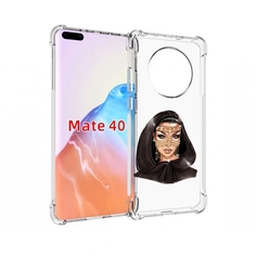 Чехол MyPads Tocco для Huawei Mate 40 девушка-в-золотой-маске