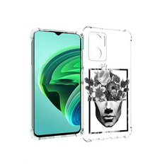 Чехол MyPads черно белая ваза в абстракции для Xiaomi Redmi Note 11E 5G