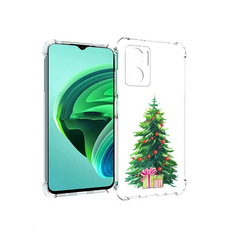 Чехол MyPads Елка новогодняя с подарками акварель для Xiaomi Redmi Note 11E 5G