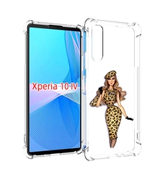 Чехол MyPads леопардовое платье женский для Sony Xperia 10 IV (10-4)