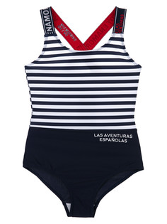 Купальник для девочки PlayToday 12221856 тёмно-синий, белый, красный, 134