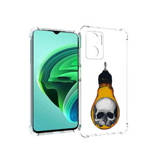 Чехол MyPads череп в лампочке для Xiaomi Redmi Note 11E 5G/Redmi 11 Prime 5G
