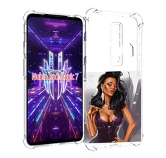 Чехол MyPads нарисованная-девушка-в-фиолетовом-платье женский для ZTE Nubia Red Magic 7