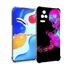 Чехол MyPads скелет-робот-фиолетовый для Xiaomi Redmi K50 / K50 Pro
