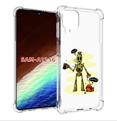 Чехол MyPads прикольный робот для Samsung Galaxy A12 (SM-A125F) 2020/21/A12 Nacho SM-A127F