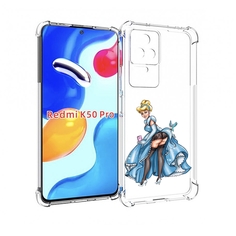 Чехол MyPads девушка-в-платье-красивая женский для Xiaomi Redmi K50 / K50 Pro