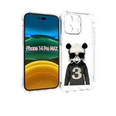 Чехол MyPads Панда-в-костюме для iPhone 14 Pro Max