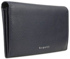 Кошелёк женский BUGATTI Lady Top, тёмно-синий, натуральная воловья кожа, 19,5х2х10 см 4961